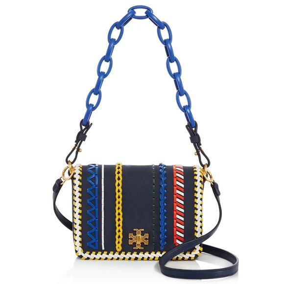 Tory Burch Kira Whipstitch Navy Suede Leather Mini Crossbody Shoulder Bag‎ - Picture 12 of 12